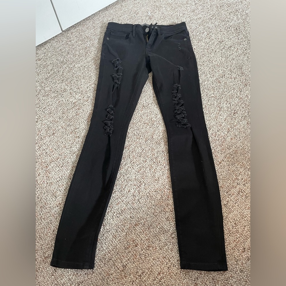 Express Women's Size 2 Mid Rise Ripped Jeggings